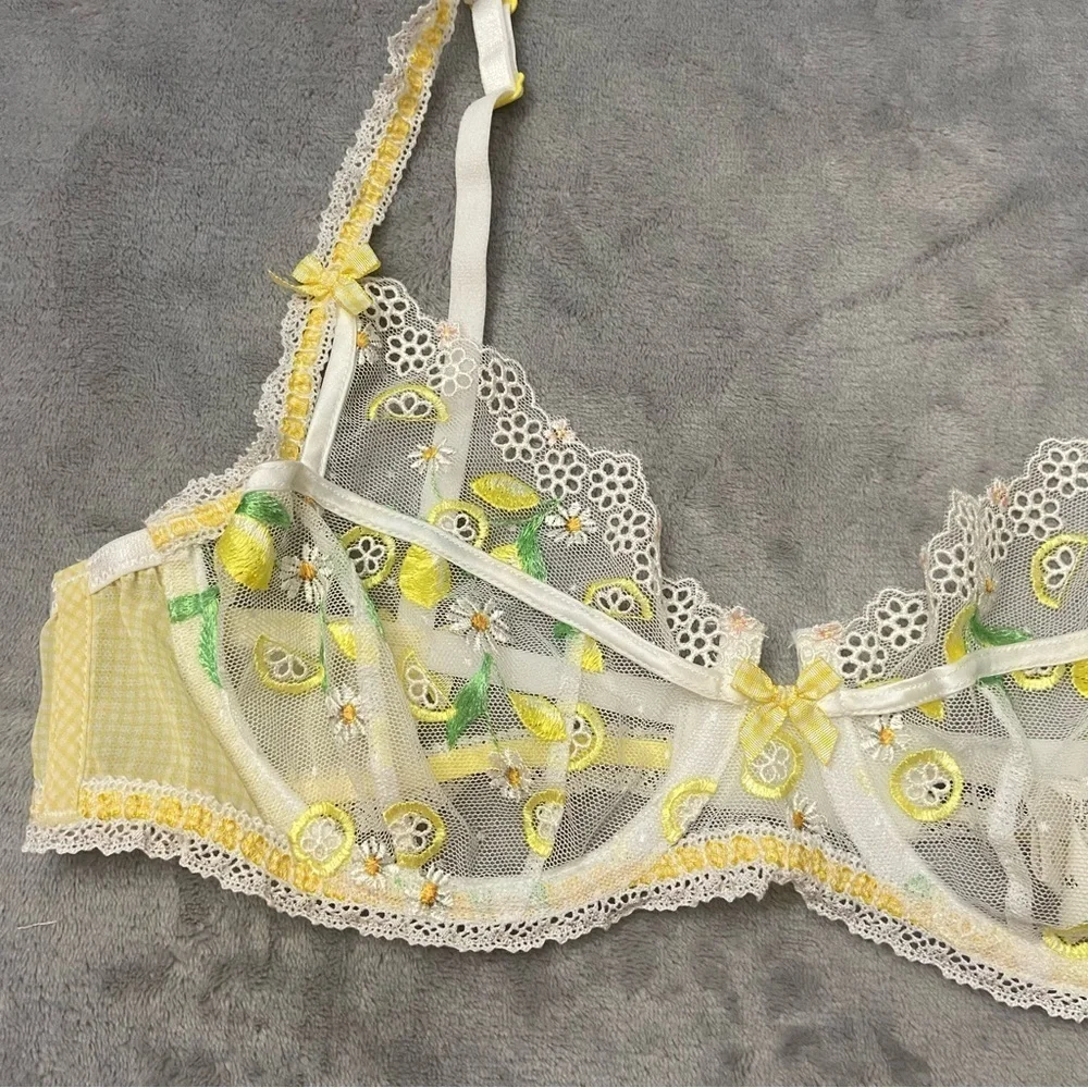 New! For Love & Lemons Lemon Daisy Underwire Bra 24565